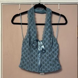 Urban Outfitters Blue Halter Top